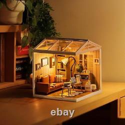 Miniature House Kit Mini Dollhouse with Accessories Building Toy Set Tiny Room