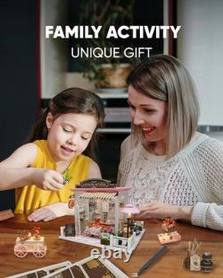 Miniature House Kit, Miniature Dollhouse for Beginners, DIY Doll(Chocolate Shop)