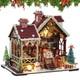 Miniature House Kits for Adults Wooden 3D DIY Model Craft Family Christmas Home