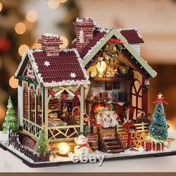 Miniature House Kits for Adults Wooden 3D DIY Model Craft Family Christmas Home