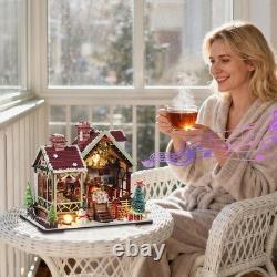 Miniature House Kits for Adults Wooden 3D DIY Model Craft Family Christmas Home