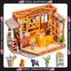 Miniature Pet Shop DIY Kit with LED Lighting and Furniture for Craft Enthusiasts