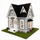 Miniature Victorian Dollhouse with Working Lights Furnished Handmade Display House