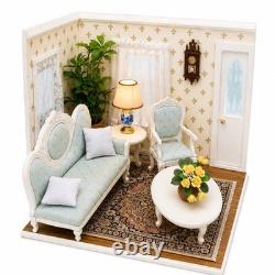 Miniature Victorian Dollhouse with Working Lights Furnished Handmade Display House