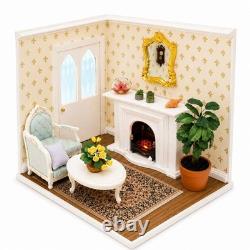 Miniature Victorian Dollhouse with Working Lights Furnished Handmade Display House