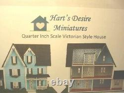 Miniature Victorian Style House KIT 1/4 (148) Scale Hart's Desire