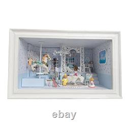 Moin moin 1/24 Dollhouse Miniature DIY Handmade Kit Set Teddy Bear Princess Room