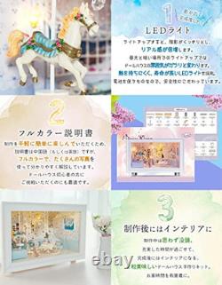 Moin moin 1/24 Dollhouse Miniature DIY Handmade Kit Set Teddy Bear Princess Room