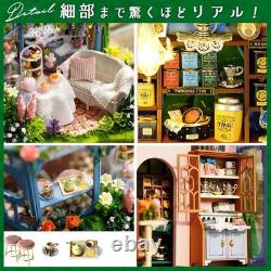 Moin moin DIY Dollhouse Miniature Kit Rose Garden Tea House Greenhouse