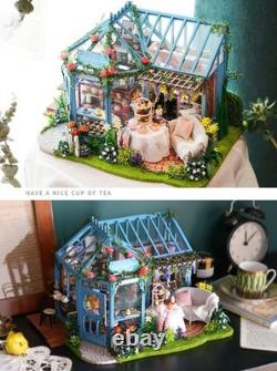 Moin moin DIY Dollhouse Miniature Kit Rose Garden Tea House Greenhouse Moin moin DIY Dollhouse Miniature Kit Rose Garden Tea House Greenhouse