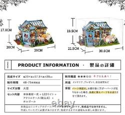 Moin moin DIY Dollhouse Miniature Kit Rose Garden Tea House Greenhouse