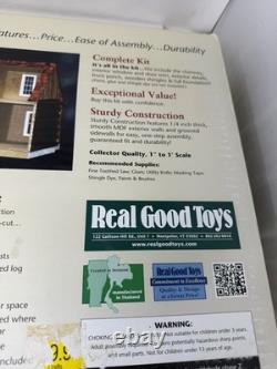 Moss Creek Log Cabin Dollhouse J535 4 Rooms 24X17X21 Real Good Toys