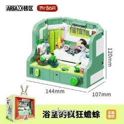 Mr Bean's House Building Blocks Set 4Rooms TV Scenes Diorama Bricks Toy 1800+pcs