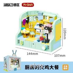 Mr Bean's House Building Blocks Set 4Rooms TV Scenes Diorama Bricks Toy 1800+pcs