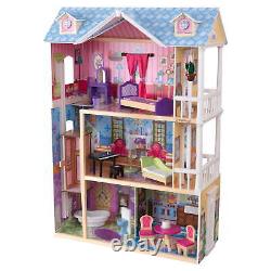 My Dreamy Wooden Dollhouse with 14 Accessories