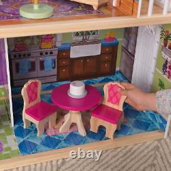 My Dreamy Wooden Dollhouse with 14 Accessories