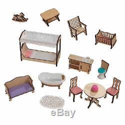 NEW Barbie Size Doll House Girls Dream Play Playhouse Dollhouse Wooden Furniture