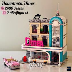 NEW Downtown Diner 2480 Pieces Modular Model for Creative Building Gift Idea