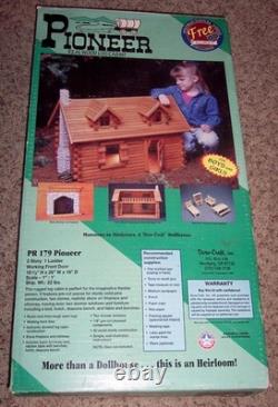 NEW Dura-Craft Pioneer Log Cabin Miniature Dollhouse #PR 179 Real Wood Vintage