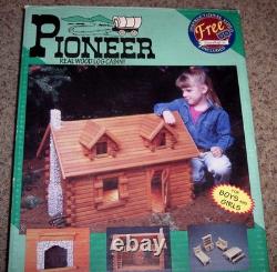 NEW Dura-Craft Pioneer Log Cabin Miniature Dollhouse #PR 179 Real Wood Vintage