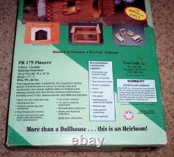 NEW Dura-Craft Pioneer Log Cabin Miniature Dollhouse #PR 179 Real Wood Vintage