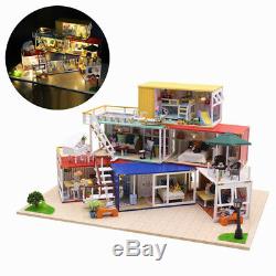 NEW Hoomeda 13843Z Container Home With Music Cover Light DIY Dollhouse Kit 3D