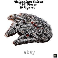 NEW Millennium Falcon 7,541 Pieces creative engineering toy for Star Wars fans