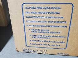 NEW, Sealed Vintage Artply The Granville Dollhouse Wood Kit No. 510 1981 Retired