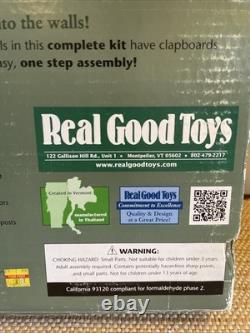 NEW Vermont Farmhouse Jr Wooden Dollhouse Kit by Real Good Toys