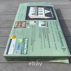 NEW Vermont Farmhouse Jr Wooden Dollhouse Kit by Real Good Toys #MM-JM401 Open
