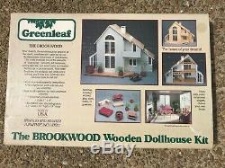 NEW Vtg 1987 Greenleaf BROOKWOOD Wooden DOLLHOUSE Kit 8017 NIB Miniature SEALED