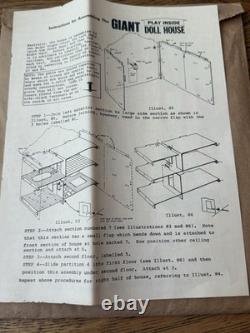 NOS, NIB, Vintage 1970 Carol Wright Gifts Cardboard Dollhouse Kit