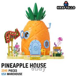 New AREA-X AB0032 SpongeBob Pineapple House 2345 Pieces Building Blocks Toy Set