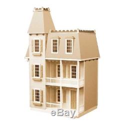 New Alison Jr 9 Room Dollhouse Kit 1 to 1 scale Sturdy Strong One Step Assembly