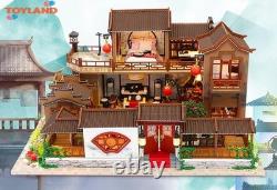 New DIY Miniature Wooden Dollhouse Chinese House Model Kits Handcrafted Toy Gift