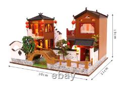 New DIY Miniature Wooden Dollhouse Chinese House Model Kits Handcrafted Toy Gift