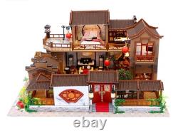 New DIY Miniature Wooden Dollhouse Chinese House Model Kits Handcrafted Toy Gift