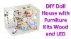 New Doll House Furniture Kits Diy Wood Dollhouse Miniature With Led Furniture Cover Doll House Room