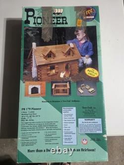 New Dura-Craft Pioneer Log Cabin Miniature Dollhouse #PR 179 Real Wood Vintage