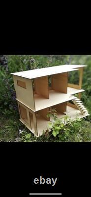 New! Modern Wooden Apartments Dollhouse DIY Kit Type III Scale 112 Dollhouse