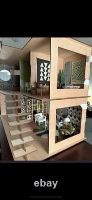 New! Modern Wooden Apartments Dollhouse DIY Kit Type III Scale 112 Dollhouse