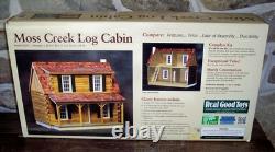 New Moss Creek Log Cabin Dollhouise J535 4 Rooms 24x17x21 Real Good Toys