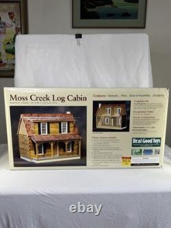 New Moss Creek Log Cabin Dollhouise J535 4 Rooms 24x17x21 Real Good Toys
