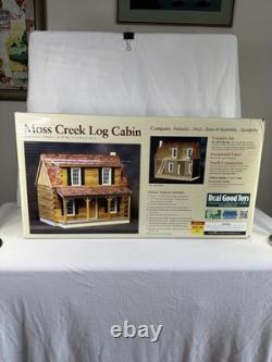 New Moss Creek Log Cabin Dollhouise J535 4 Rooms 24x17x21 Real Good Toys