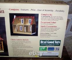 New Moss Creek Log Cabin Dollhouise J535 4 Rooms 24x17x21 Real Good Toys