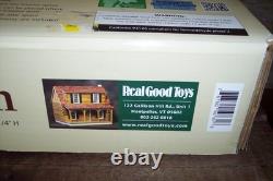 New Moss Creek Log Cabin Dollhouise J535 4 Rooms 24x17x21 Real Good Toys