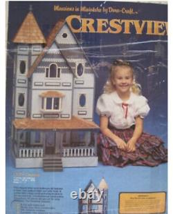 New Rare Miniature Wood Doll House Dura-Craft Kit The Crestview 22X43x18