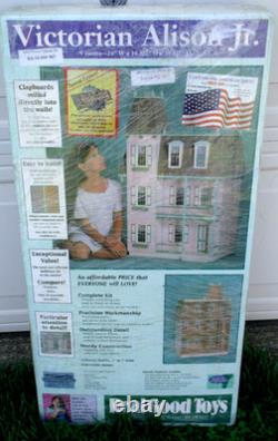New Sealed! Vintage Victorian Alison Jr 9 Rooms Doll House Kit Model J-MP 907