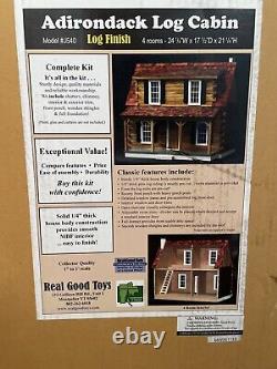New Unopened Real Good Toys Adirondack Log Cabin Dollhouse Kit 112