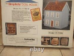 New! Vintage The Simplicity Real Good Toys Front Opening Dollhouse Wood